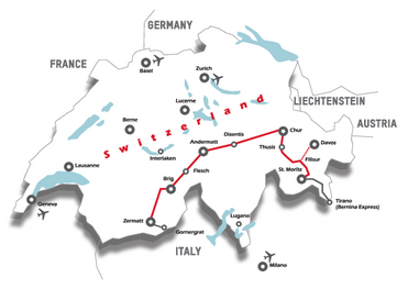 Tutustu 34+ imagen glacier express switzerland route map